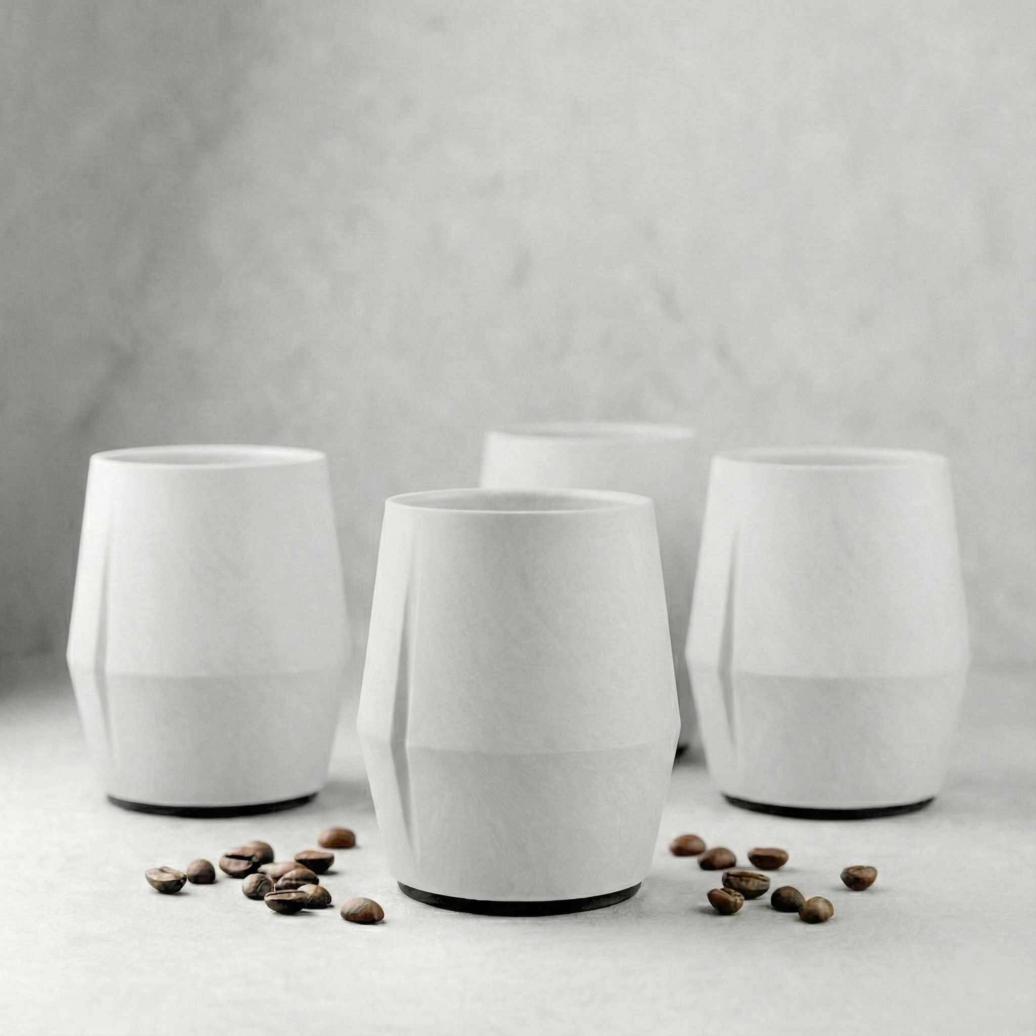 KRUG Design Coffee Cup Set of 4 - Self-Mixing & Thermoactive