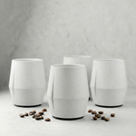 KRUG Kaffeetasse Kaffeebecher kreide-weiß 4er-Set