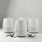 KRUG Kaffeetasse Kaffeebecher kreide-weiß 4er-Set
