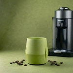 KRUG Kaffeetasse Kaffeebecher olivin-grün mit Kaffeemaschine ohne Verpackung