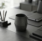KRUG Kaffeetasse Kaffeebecher schiefer-schwarz im Büro
